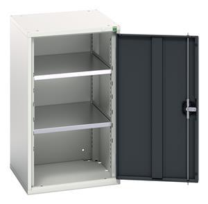verso shelf cupboard with 2 shelves. WxDxH: 525x550x900mm. RAL 7035/5010 or selected Bott Verso the Bott budget range, lighter duty lower spec cabinets cupboard